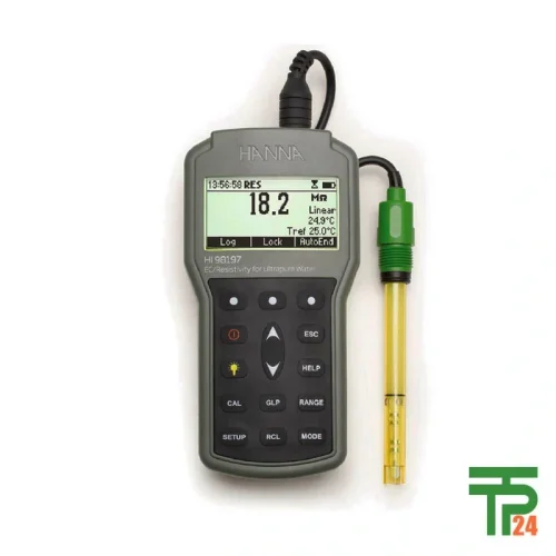 Hanna HI98197 Ultra Pure Water EC/Resistivity Waterproof Portable Meter